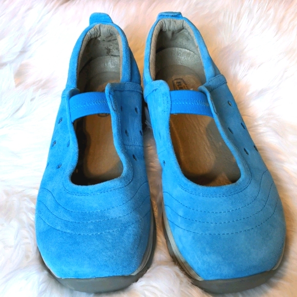 FLAT TIRE Captiva Denim Blue Suede Shoes 10 - Picture 2 of 9